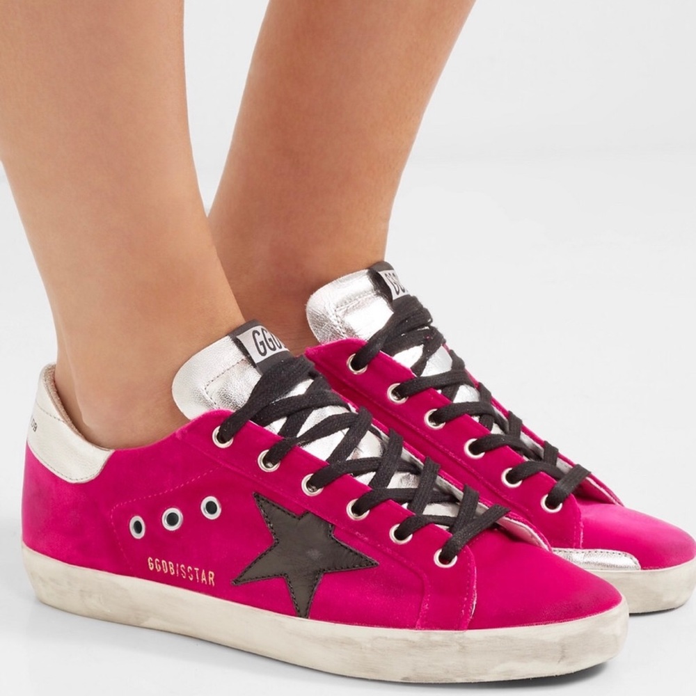 Fuchsia golden goose sneakers